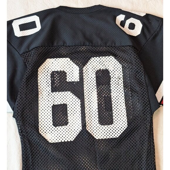 Champion Vintage 70s Blakc Nylon Football Jersey Classic Americana Sportswear MD - Picture 9 of 10